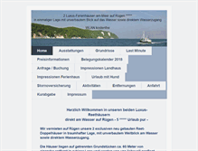 Tablet Screenshot of luxus-ferienhaus-am-meer.de